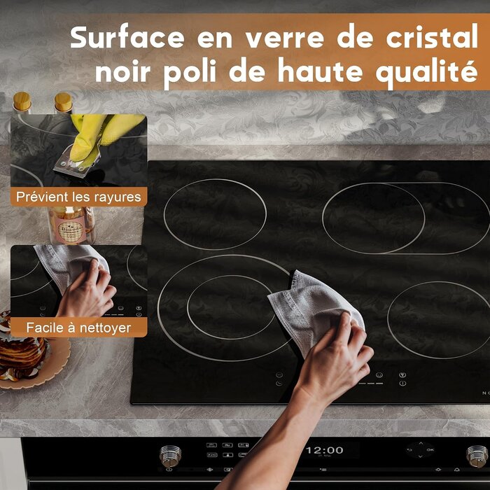Plaque vitrocéramique 60 cm 4 foyers - Jusqu'à 30% de remise