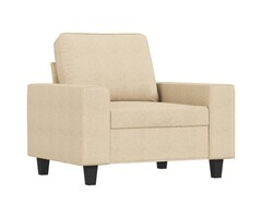 Vidaxl Fauteuil moderne en tissu crème 60 cm - 60% de remise
