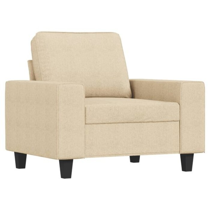 Vidaxl Fauteuil moderne en tissu crème - Jusqu'à 35% de remise