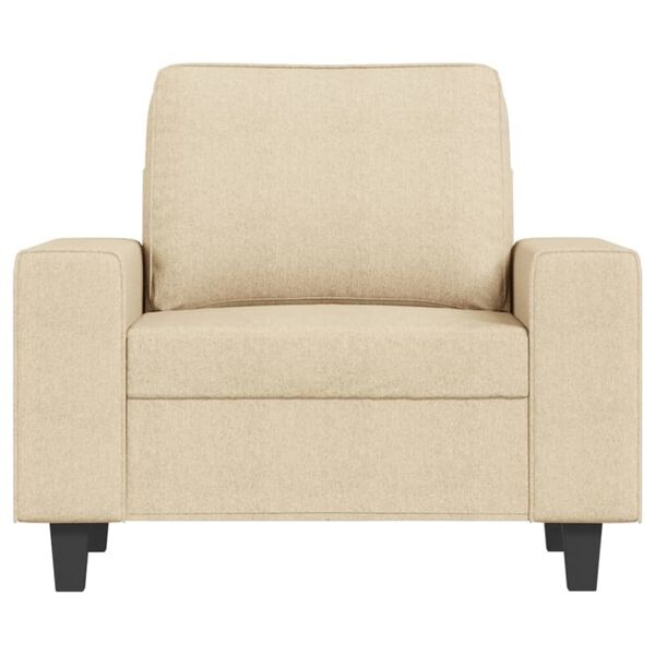 Vidaxl Fauteuil moderne en tissu crème - Jusqu'à 35% de remise
