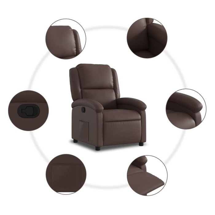 Vidaxl Fauteuil inclinable similicuir marron - Jusqu'à -35% sur l'outlet