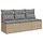 Banc de jardin 3 places en poly rotin beige - Jusqu'à 35% de remise