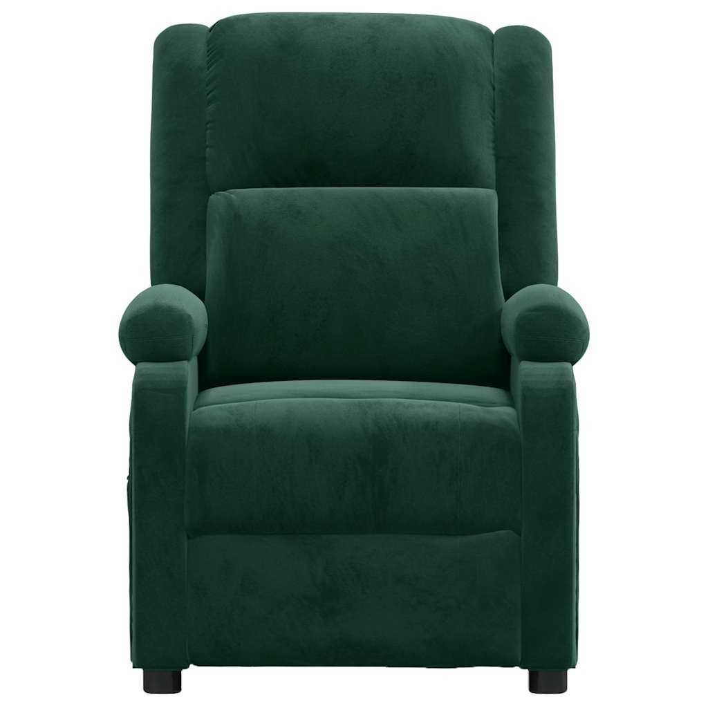 Vidaxl Fauteuil de massage inclinable en velours vert - Jusqu'à -35%