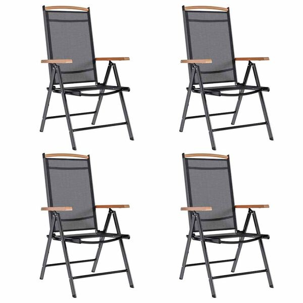 Vidaxl Lot de 4 chaises de jardin pliables en aluminium - Jusqu'à 35% de remise
