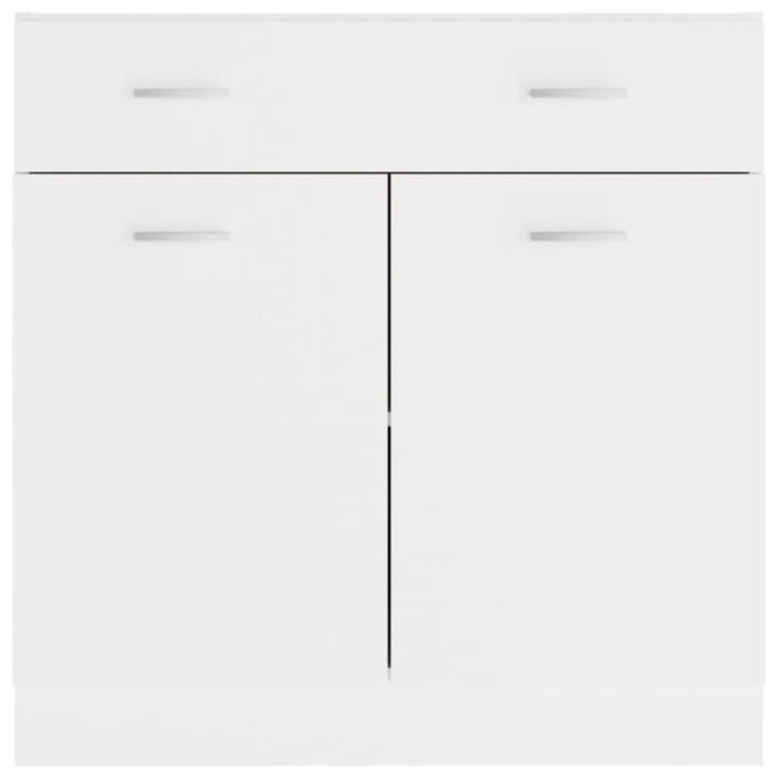 Vidaxl Meuble bas de cuisine blanc avec tiroir - 80 cm - Jusqu'à -34%