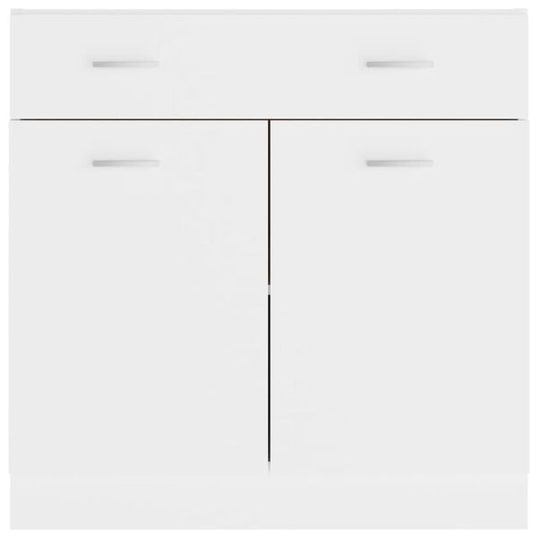 Vidaxl Meuble bas de cuisine blanc avec tiroir - 80 cm - Jusqu'à -34%