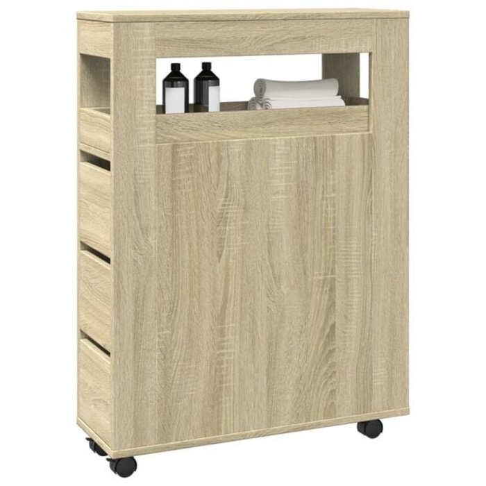 Vidaxl Meuble de salle de bain étroit à roulettes - Jusqu'à -35% sur notre outlet