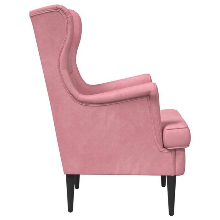 Vidaxl Fauteuil en velours rose contemporain - Jusqu'à -35%