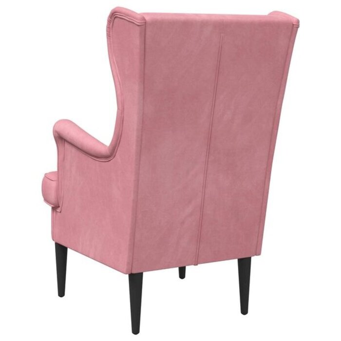 Vidaxl Fauteuil en velours rose contemporain - Jusqu'à -35%