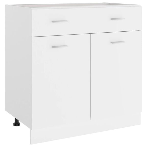 Vidaxl Meuble sous-évier Lyon blanc 80 cm - Jusqu'à -34% sur le prix d'origine