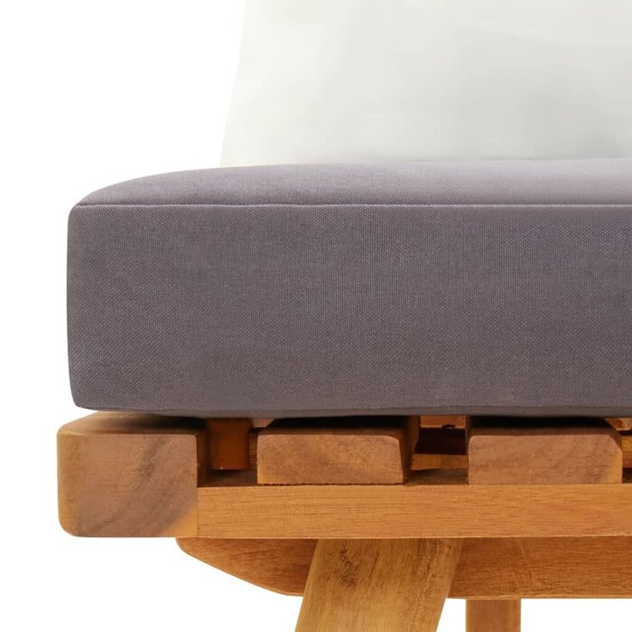 Vidaxl Fauteuil de jardin en acacia massif avec coussins - Jusqu'à 34% de remise