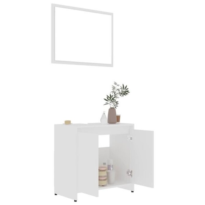 Vidaxl Ensemble meuble de salle de bain avec miroir - Jusqu'à -71% sur l'outlet