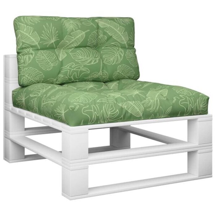 Vidaxl Lot de 2 coussins palette motif feuilles - Jusqu'à -67%