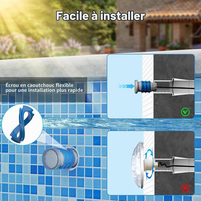 Projecteur LED RGB pour piscine et spa 6W - Filetage 1,5" - Jusqu'à -41%