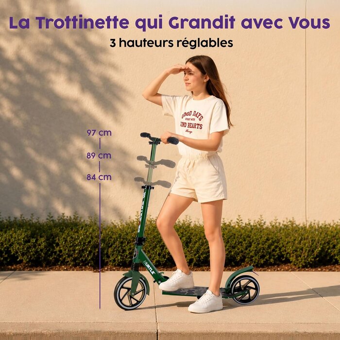 Trottinette pliable urbaine - Guidon réglable - Jusqu'à 42% de réduction