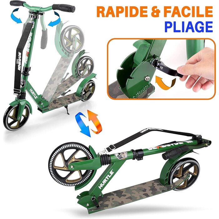 Trottinette pliable urbaine - Guidon réglable - Jusqu'à 42% de réduction