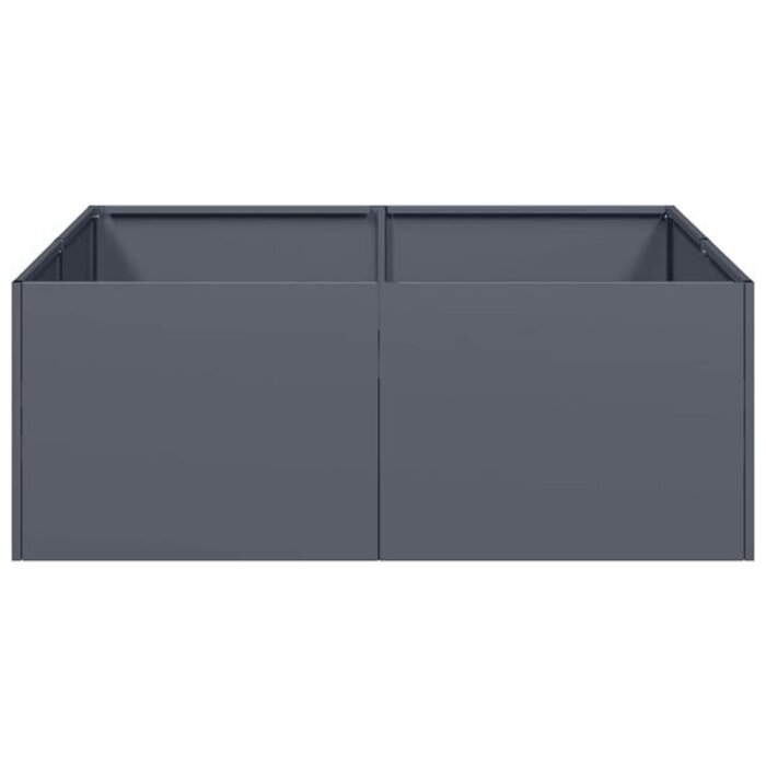 Vidaxl Jardinière carrée 80x80x30 cm en acier anthracite - Jusqu'à -53%