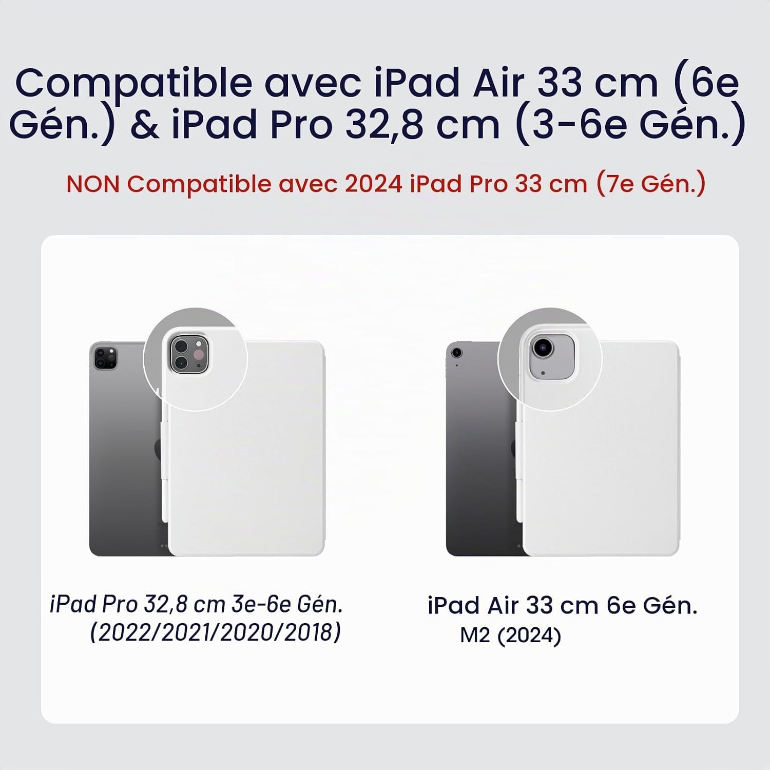 Étui Folio pour iPad 13" & 12,9" - Noir - Jusqu'à -77% de remise