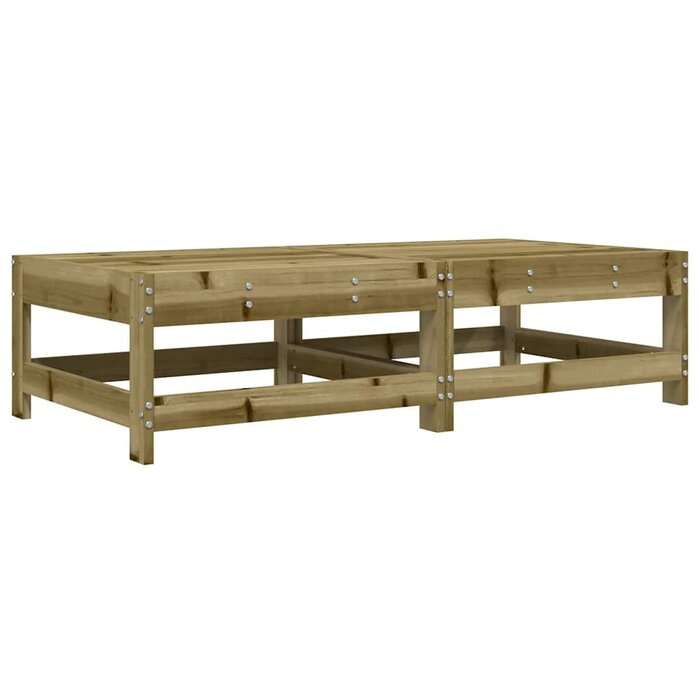 Lot de 2 repose-pieds de jardin avec coussins en bois - Jusqu'à -34%