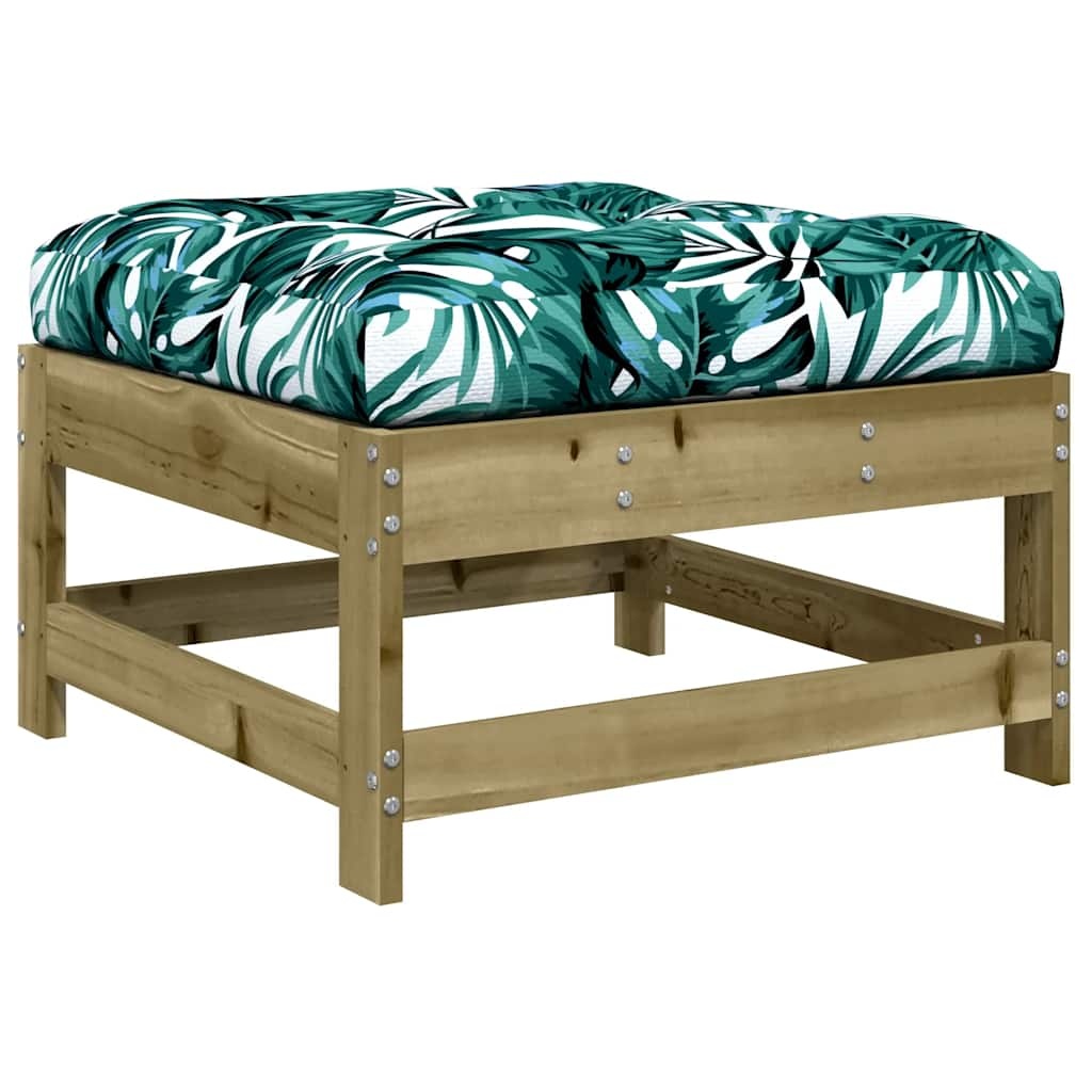 Lot de 2 repose-pieds de jardin avec coussins en bois - Jusqu'à -34%