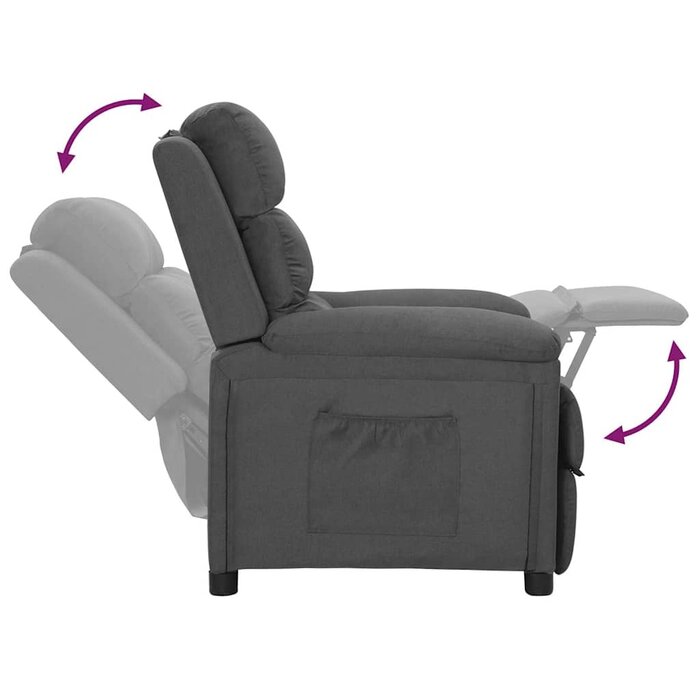 Fauteuil inclinable gris foncé - Confort et design - Jusqu'à -35% de remise