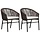 Lot de 2 chaises de jardin en rotin PE marron - Jusqu'à -35%