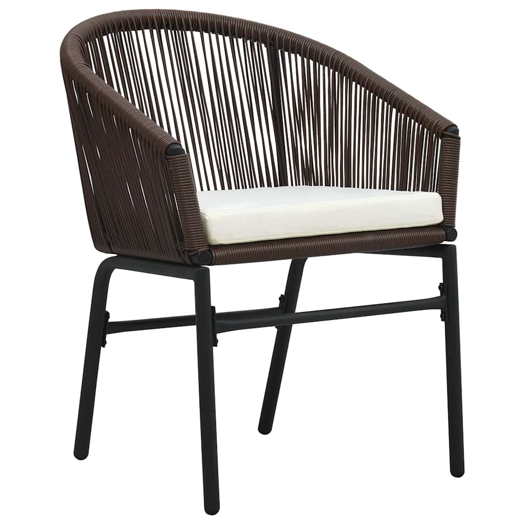 Lot de 2 chaises de jardin en rotin PE marron - Jusqu'à -35%