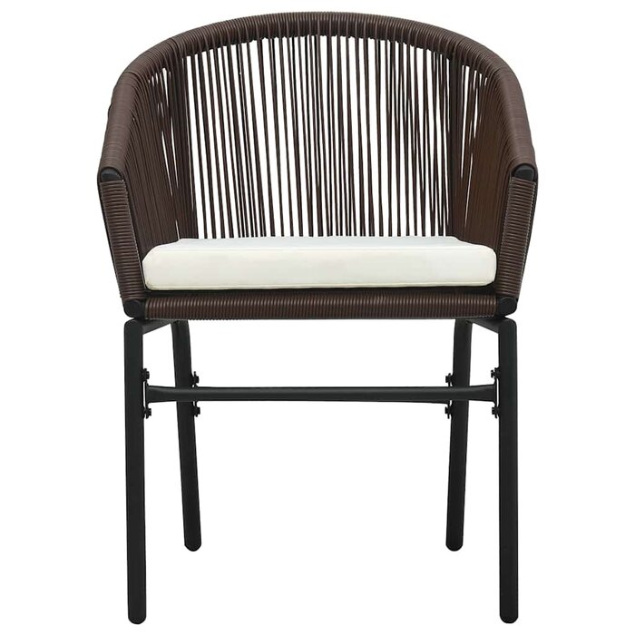 Lot de 2 chaises de jardin en rotin PE marron - Jusqu'à -35%