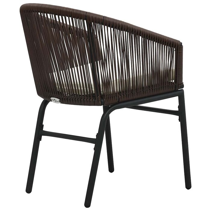 Lot de 2 chaises de jardin en rotin PE marron - Jusqu'à -35%