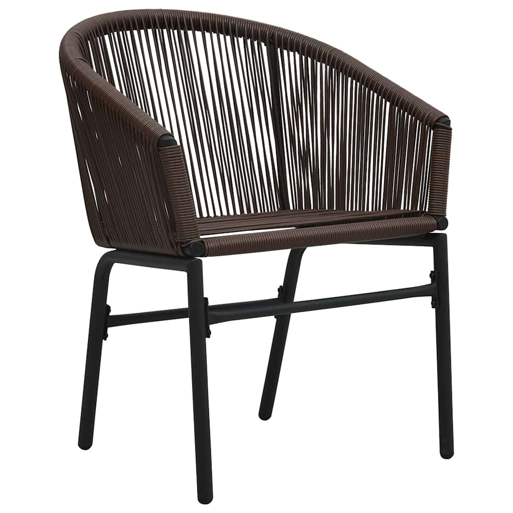 Lot de 2 chaises de jardin en rotin PE marron - Jusqu'à -35%