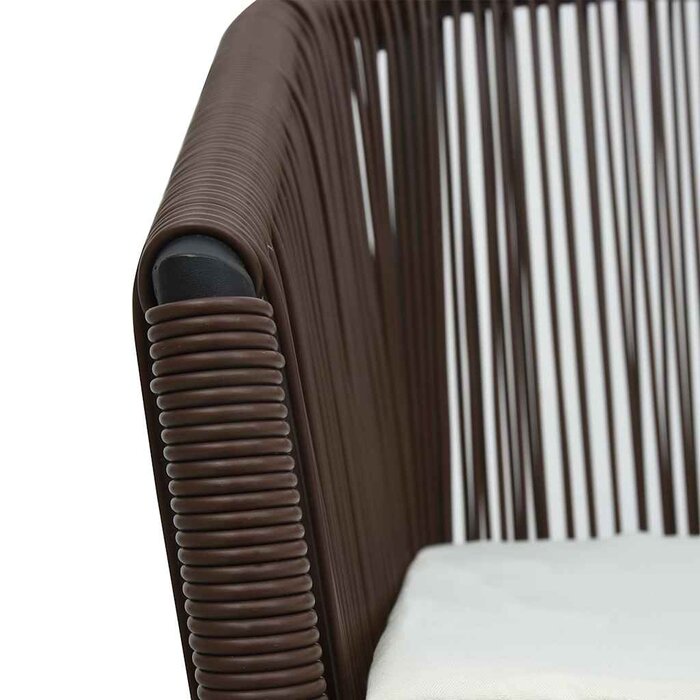 Lot de 2 chaises de jardin en rotin PE marron - Jusqu'à -35%