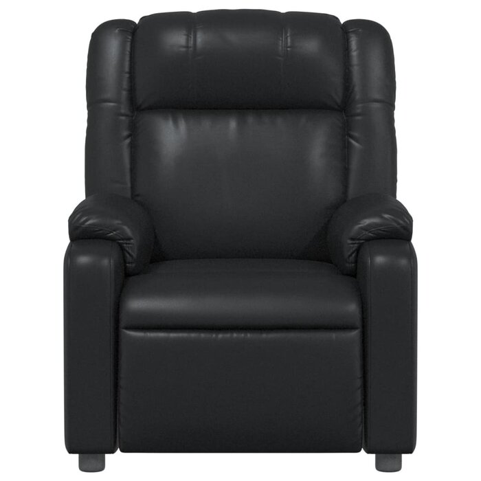 Fauteuil inclinable en similicuir noir - Jusqu'à -35% sur le prix d'origine