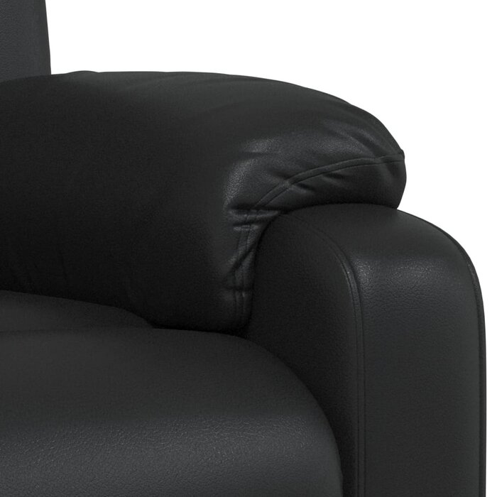 Fauteuil inclinable en similicuir noir - Jusqu'à -35% sur le prix d'origine