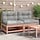 Lot de 2 bancs de jardin en bois de douglas avec coussins - Jusqu'à -35%