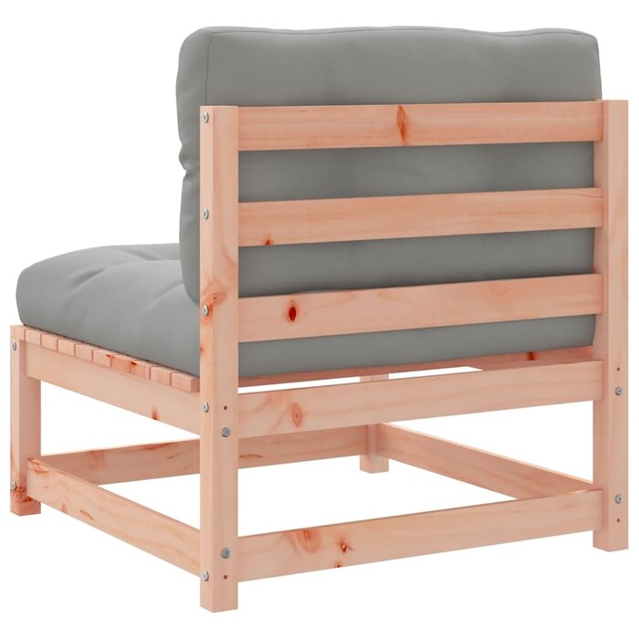 Lot de 2 bancs de jardin en bois de douglas avec coussins - Jusqu'à -35%