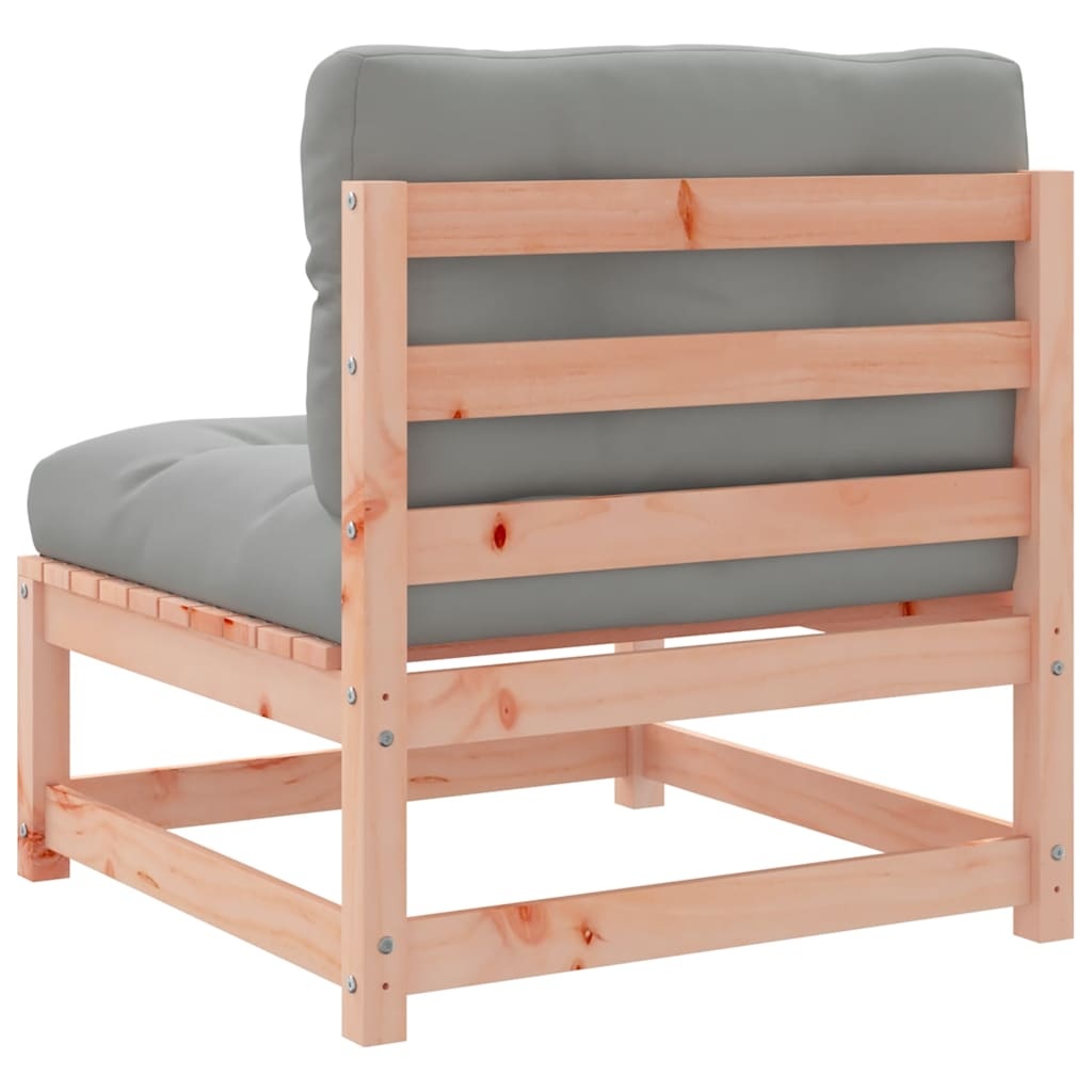 Lot de 2 bancs de jardin en bois de douglas avec coussins - Jusqu'à -35%