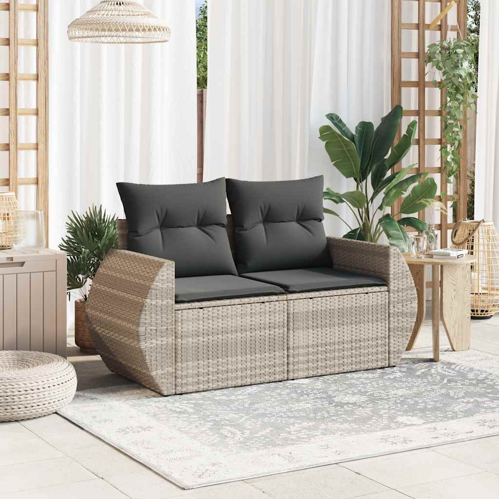 Banc de jardin 2 places en résine tressée - Jusqu'à 35% de réduction