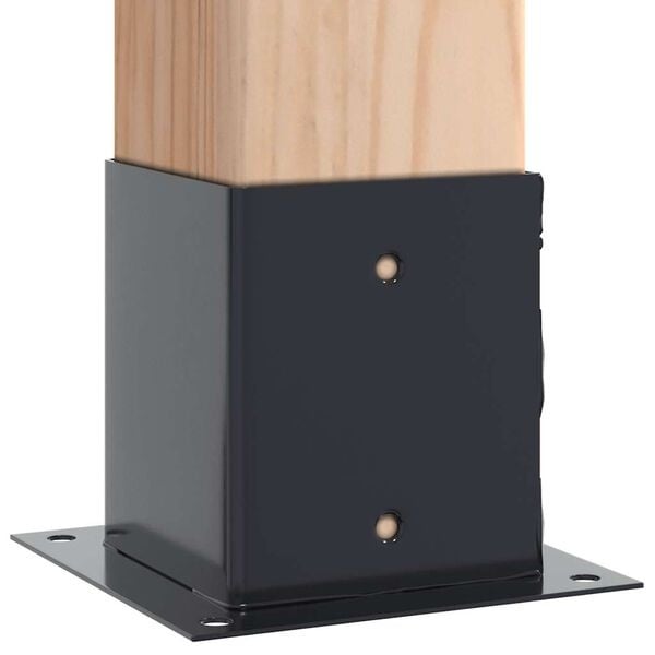 Lot de 4 pieds de poteau 121x121 mm anthracite - Jusqu'à -33%