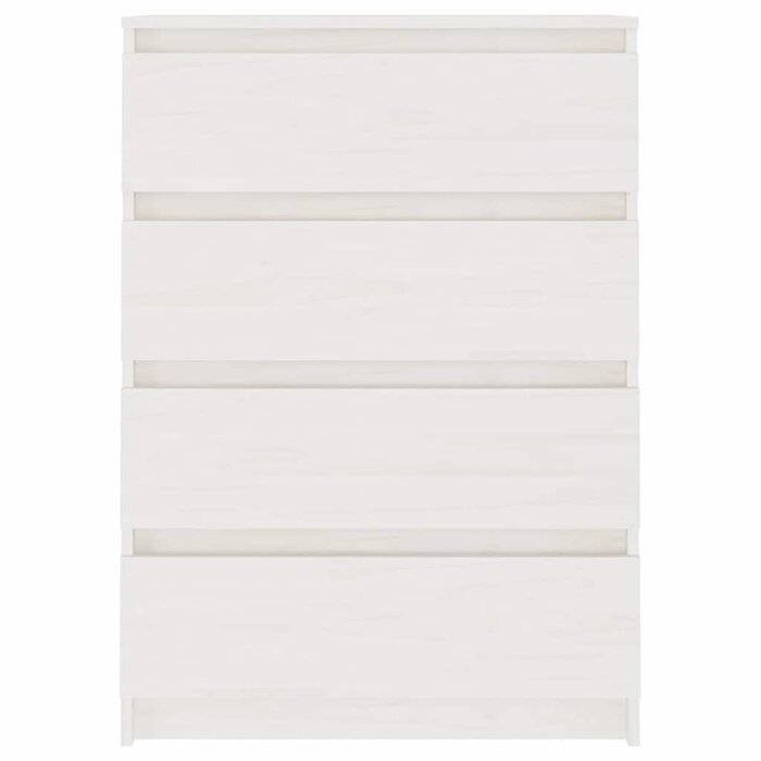 Meuble d'appoint 4 tiroirs en bois de pin blanc - Jusqu'à -35%