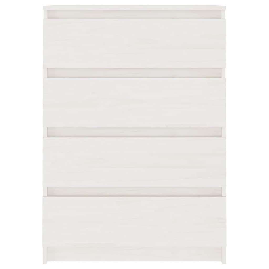 Meuble d'appoint 4 tiroirs en bois de pin blanc - Jusqu'à -35%