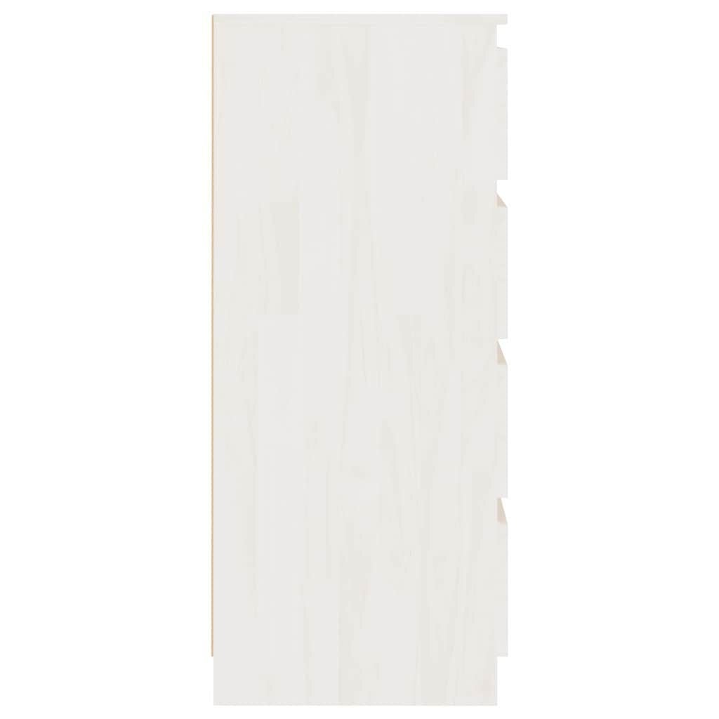Meuble d'appoint 4 tiroirs en bois de pin blanc - Jusqu'à -35%