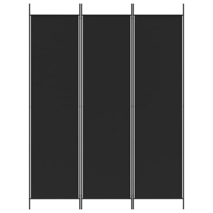 Paravent 3 panneaux 150x200 cm noir - Jusqu'à 32% de remise
