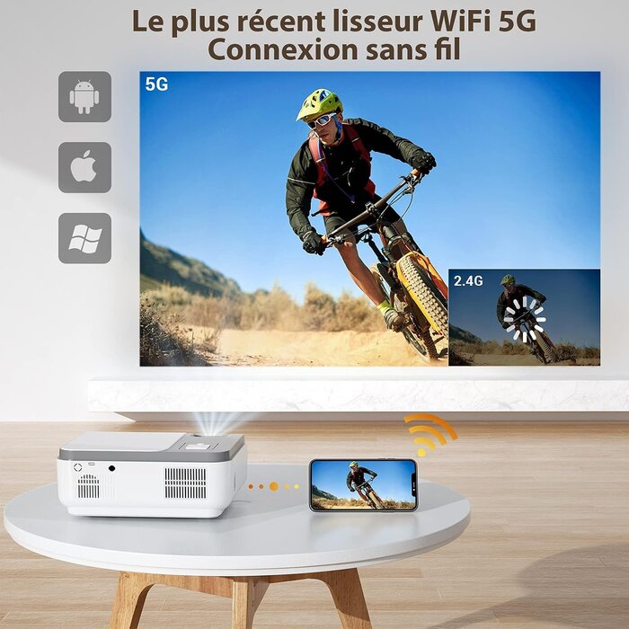 Vidéoprojecteur Full HD WiFi 5G Bluetooth - Jusqu'à -29% sur l'outlet