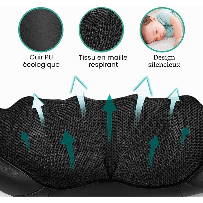 Appareil de massage Shiatsu 3D avec chaleur - Jusqu'à 32% de remise