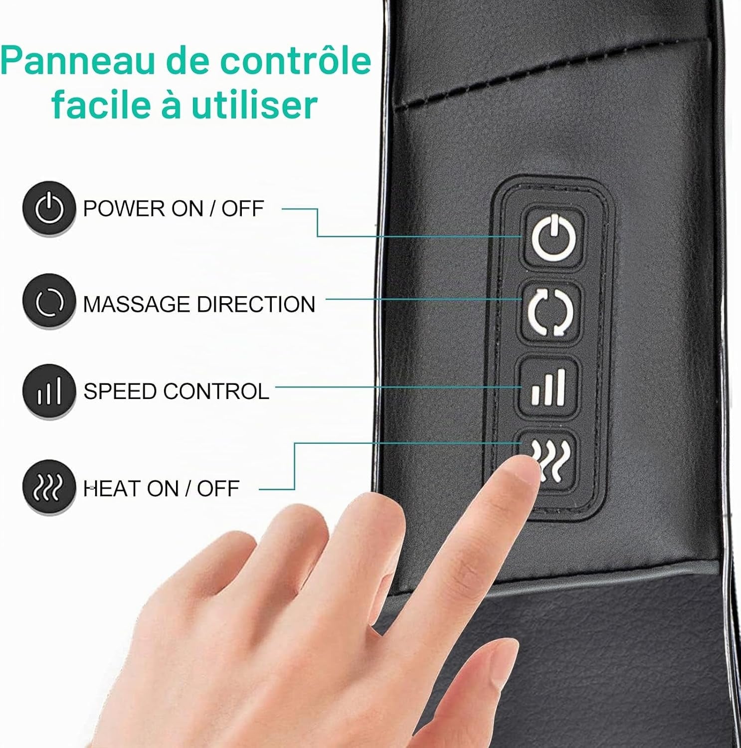 Appareil de massage Shiatsu 3D avec chaleur - Jusqu'à 32% de remise