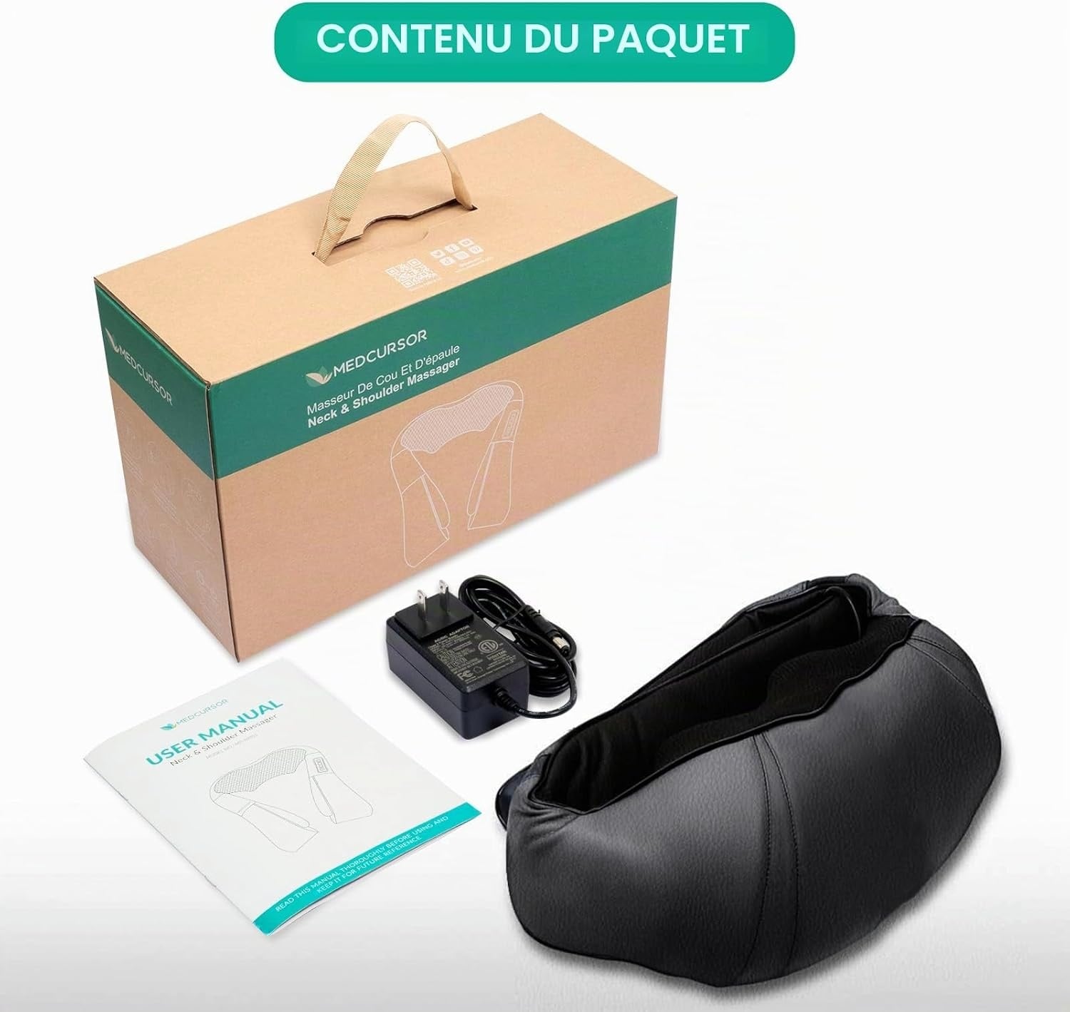 Appareil de massage Shiatsu 3D avec chaleur - Jusqu'à 32% de remise