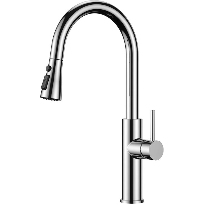 Robinet de cuisine haut avec douchette - Acier Inox - Jusqu'à -33%