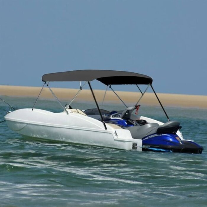 Bimini de bateau 4 arceaux anthracite - Jusqu'à 35% de remise