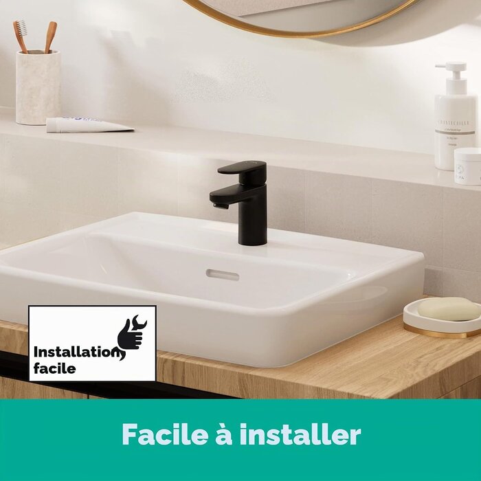 Mitigeur de lavabo noir mat économie d'eau - Jusqu'à 34% de remise