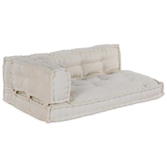 Lot de 3 coussins pour canapé palette crème - Jusqu'à -35%